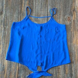 Candie's Vibrant Blue Camisole with Tie Front